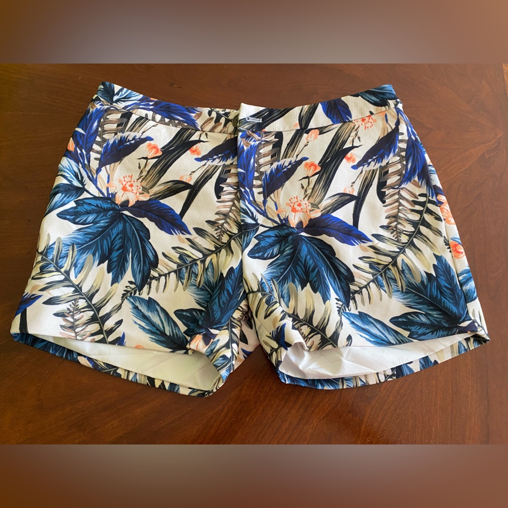 Tropical Blue Floral Shorts